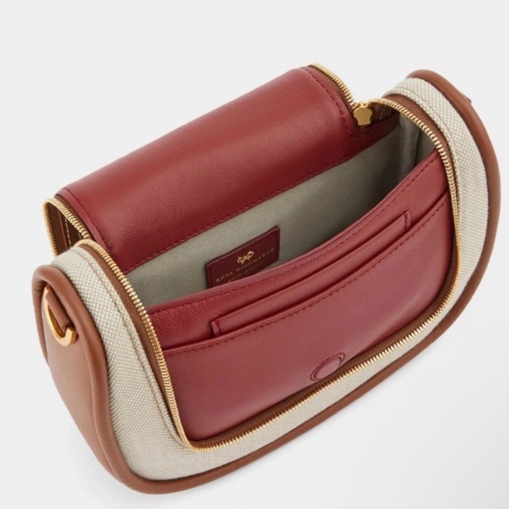 Anya Hindmarch Canvas & Leather Crossbody – Natural/Tan | NWT - Picture 3 of 14